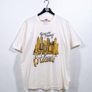 Somethings Happening In Atlanta Skyline T-Shirt XXL VTG Y2K City Streetwear